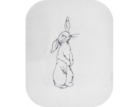 Motif de broderie lapin 