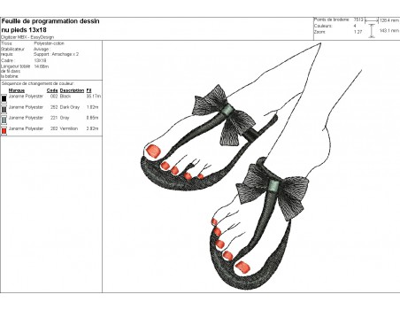 Instant download machine embroidery design  flip flops