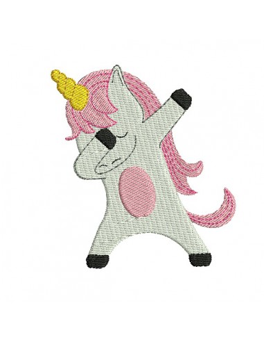 machine embroidery design dabbin unicorn