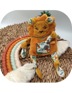 Motif de broderie machine doudou lion ITH