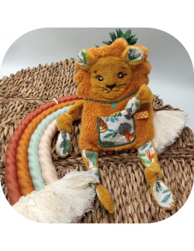 Motif de broderie machine doudou lion ITH