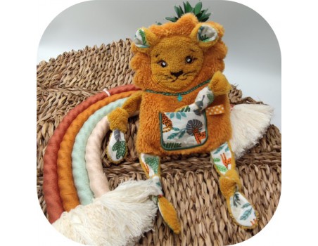 Motif de broderie machine doudou lion ITH