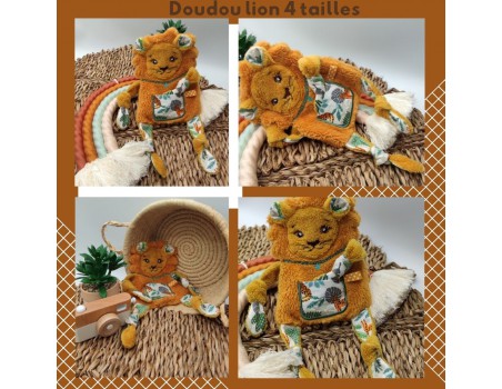 Motif de broderie machine doudou lion ITH