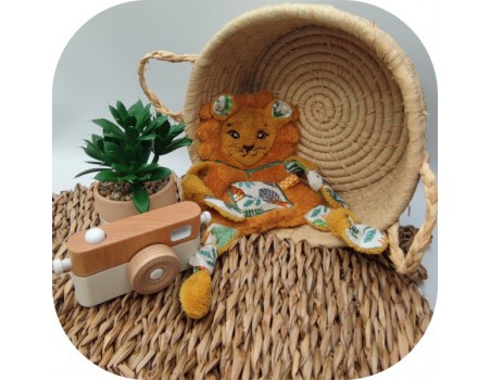 Motif de broderie machine doudou lion ITH