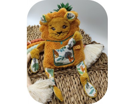 Motif de broderie machine doudou lion ITH