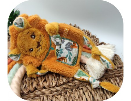 Motif de broderie machine doudou lion ITH