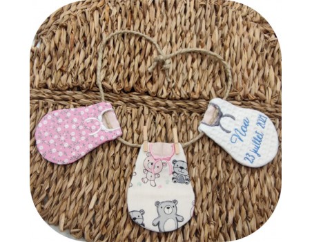 machine embroidery design sleeping bag baby ITH