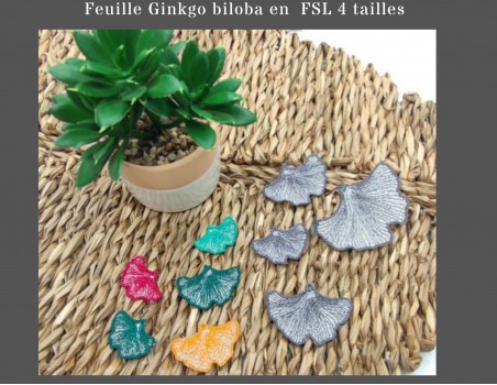 Motif de broderie machine ginkgo biloba  FSL