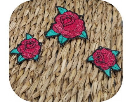 machine embroidery design FSL roses