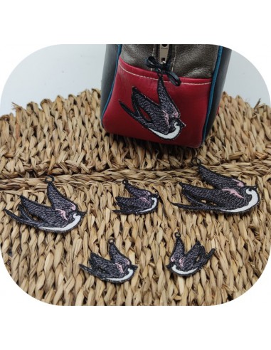 machine embroidery design FSL swallow