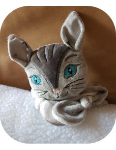 Instant download machine embroidery design cat head  ith