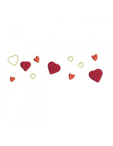 machine embroidery design heart border