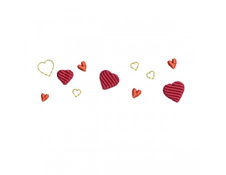 machine embroidery design heart border