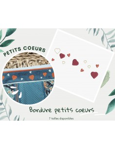 Motif de broderie machine  bordure coeurs