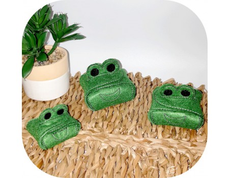 Instant download machine embroidery design frog box ith