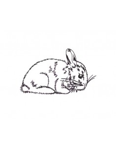 Motif de broderie lapin