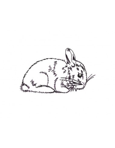 Motif de broderie lapin