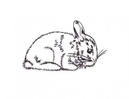 Motif de broderie lapin