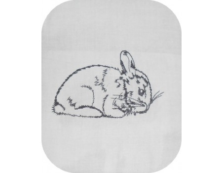 Motif de broderie lapin