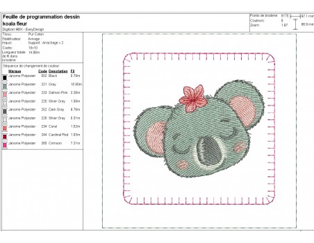 Motif de broderie machine ITH memory 2  animaux portraits filles