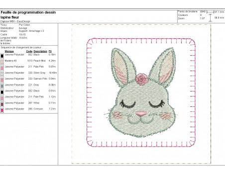 machine embroidery design ith flower animal heads girl montessori memory 2