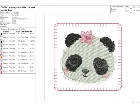 machine embroidery design ith flower animal heads girl montessori memory 2
