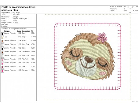 Motif de broderie machine ITH memory 2  animaux portraits filles