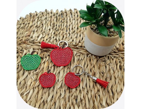 machine embroidery design FSL apple