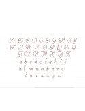 machine embroidery design  alphabet letter