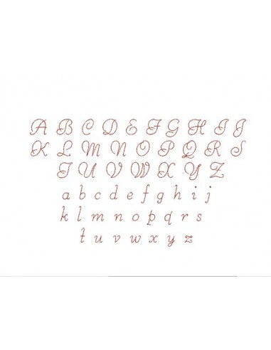 Motif de broderie alphabet redwork