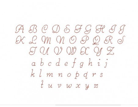 Motif de broderie alphabet redwork