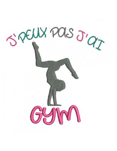 machine  embroidery design  i can not gym