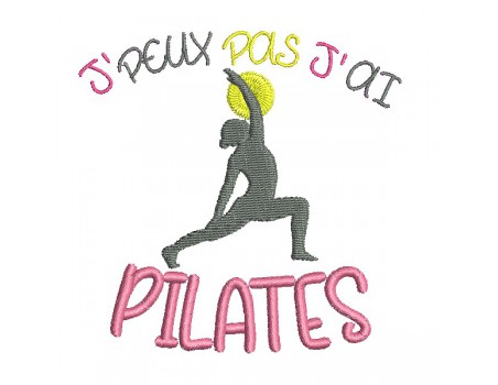 machine  embroidery design  i can not pilates