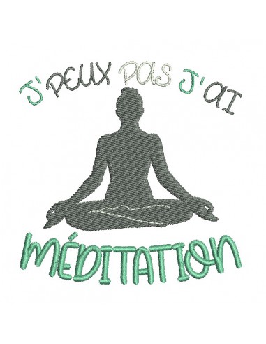 machine  embroidery design  i can not meditation