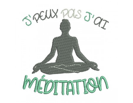 machine  embroidery design  i can not meditation