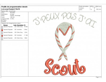 machine  embroidery design  i can not scout