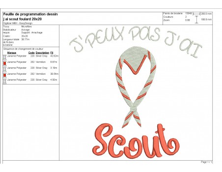 machine  embroidery design  i can not scout