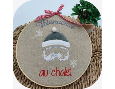 machine embroidery design  machine Ski cap