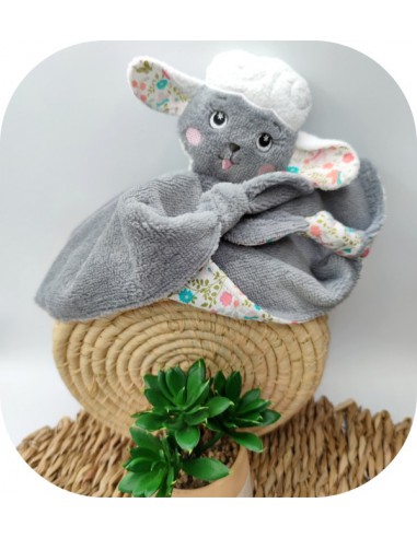 Doudou Mouton blanc - Broderie personnalisée