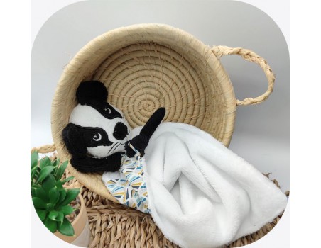 machine embroidery design badger head  ith