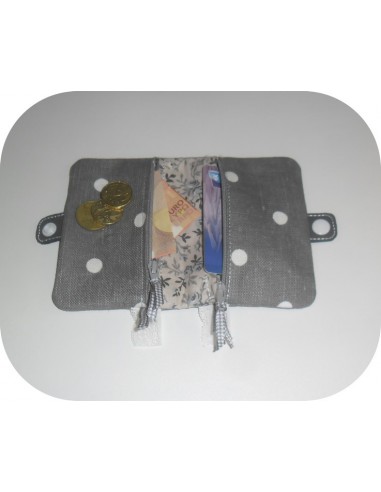 Motif de broderie machine ITH trousse pochette double zip Motif de broderie machine ITH trousse pochette double zip