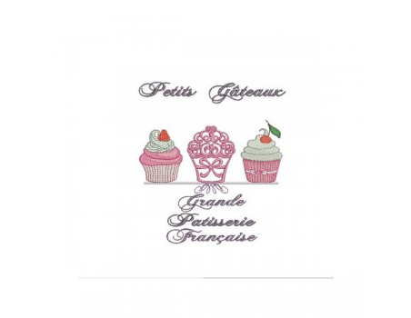 machine embroidery design  little cake