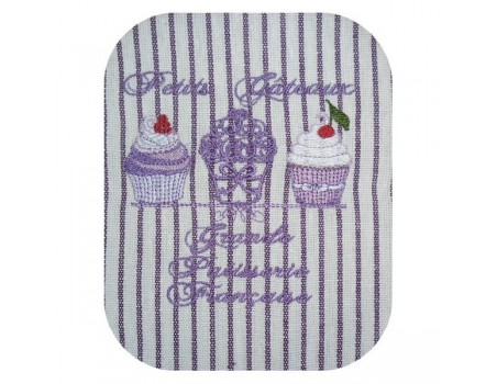 machine embroidery design  little cake