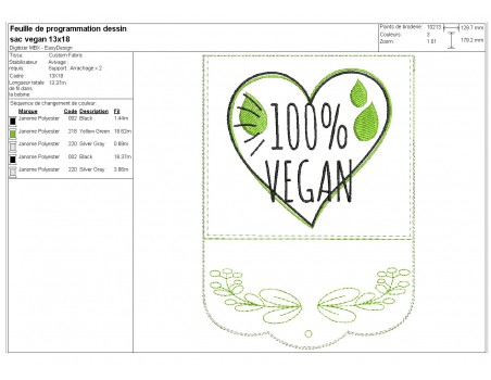 machine embroidery design Reusable Shopping Bags vegan ith