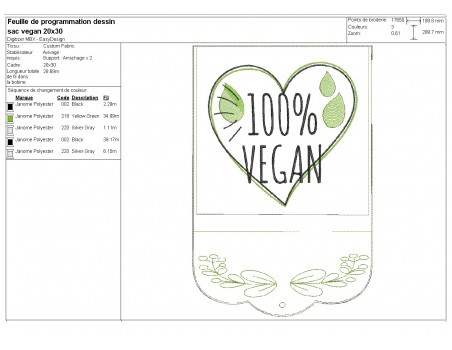 machine embroidery design Reusable Shopping Bags vegan ith