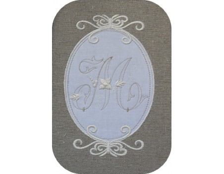 machine embroidery design  applique oval frame valentine 3 sizes