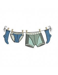 machine embroidery design  underwear for men