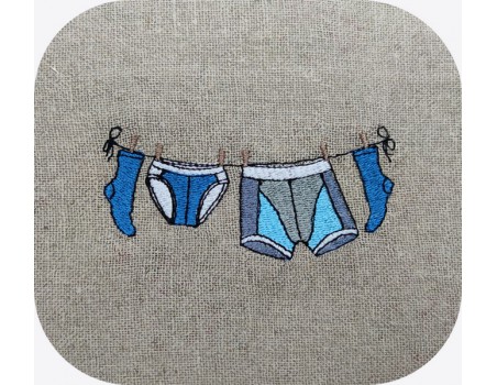 machine embroidery design  underwear for men