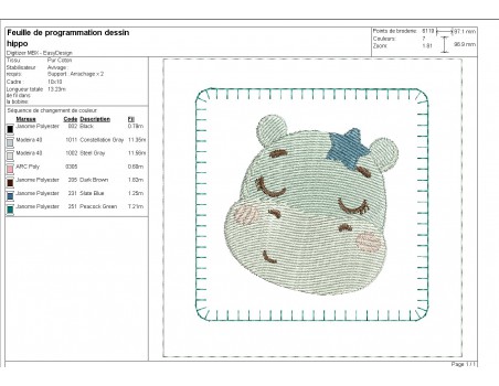 Motif de broderie machine ITH memory 3  animaux portraits garçons