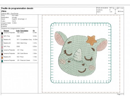 Motif de broderie machine ITH memory 3  animaux portraits garçons